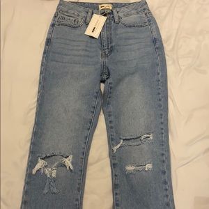Fashion Nova High Waisted Straight Leg Jean